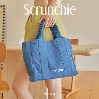 Scrunchie Tote Bag - Denim